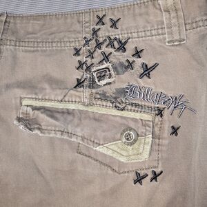 Vintage Billabong Cargo Shorts Baggy Skater Y2K Brown Cotton Men's Size 40 XL